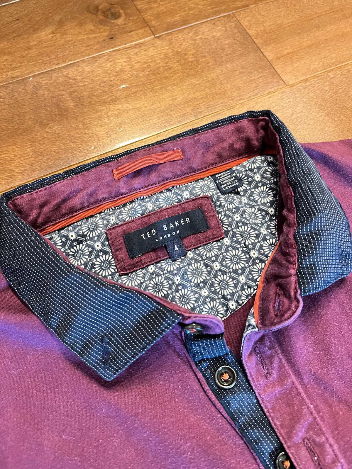 Ted Baker London Polo Shirt – Plum / Burgundy (Pre-owned)