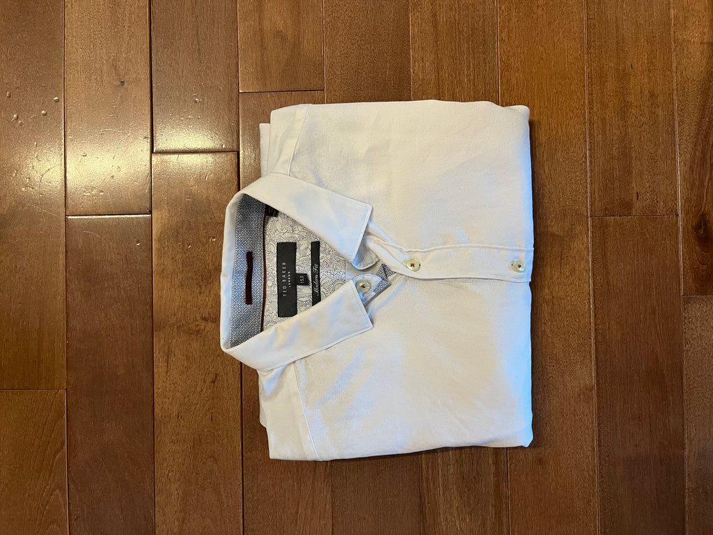 Ted Baker London Modern Fit Shirt – White (Pre-owned)
