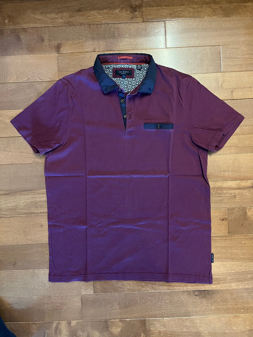 Ted Baker London Polo Shirt – Plum / Burgundy (Pre-owned)